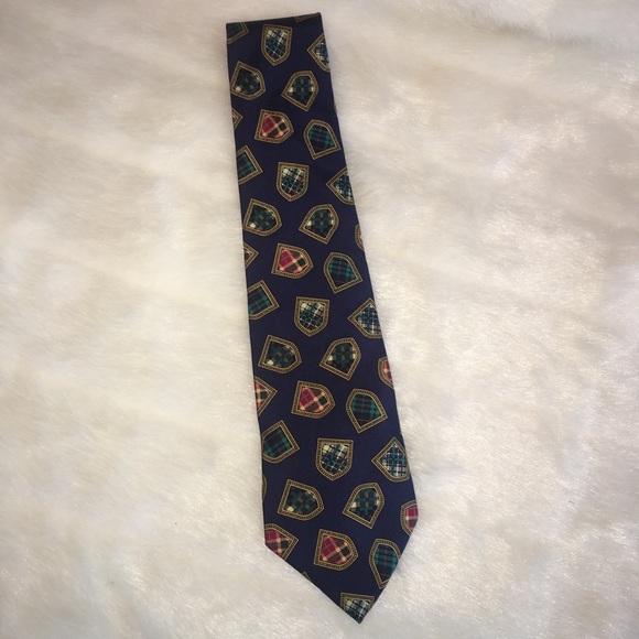 Tommy Hilfiger Italian Silk Shield Tie - Picture 4 of 6